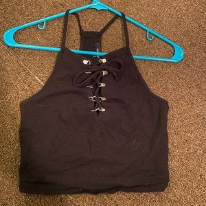 Black crop top from Ambiance